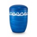 Biodegradable Urn (Blue with White Wave Border)
